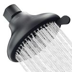 SparkPod High Pressure 3-Function Rain Shower Head - Luxury Modern Look - 3.75" Wide Angle Rainfall Showerhead - No Hassle Tool-Less 1-Min Installation (Matted Black)