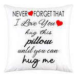 Moyel Gifts for Wife I Love You Gifts for Girlfriend Decorative Throw Pillow Covers 18 x 18 Valentines Day Long Distance Relationship Birthday for Her, 18”x18”