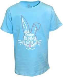 Unique Baby Boys Easter Bunny Ears T-Shirt - Toddler Boy Easter Shirt - Casual Short Sleeve Kids Shirts for Boys (9, Chocolate)