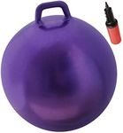 WALIKI TOYS Hopper Ball For Adults (Hippity Hop Ball, Hopping Ball, Bouncy Ball With Handles, Sit & Bounce, Space Hopper, Kangaroo Bouncer, Jumping Ball, Ages 13-101, 29 Inches, Purple, Pump Included)