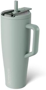 BrüMate Era Flip 40oz Tumbler with 100% Leakproof Covered Straw Lid | Hygienic Covered Straw | Insulated Stainless Steel Water Bottle with Handle | Cup Holder Friendly | BPA-Free (Sage)
