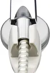 Non-Rotating Hand-Held Shower Head Bracket in White - Secure Suction Cup Mount, Fits Up to 1-Inch Base, No Drilling Required