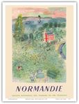 Normandie, France - SNCF (French National Railway Company) - Vintage Railroad Travel Poster by Raoul Dufy c.1952 - Master Art Print - 9in x 12in