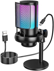 Anykuu USB Condenser Microphone Kit 192kHz/24-bit Streaming Microphone with Anti-Pop Metal Filter for Video Games/PC/Gaming/Studio/Youtuber/Music/Podcast