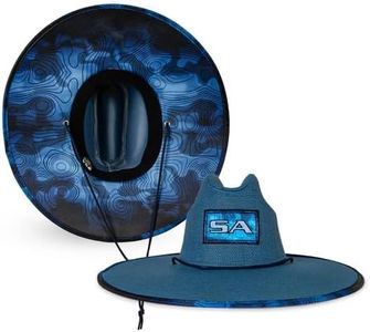 New Premium Keys Straw Hat for UV Sun Protection | UPF 50+ Sun Protection, Adjustable Drawstring, Universal Size | by SA Co. | Ideal for Beach, Fishing, Outdoor Activities | Underwater Topography