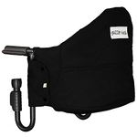 guzzie+Guss Perch Clip On Table Chair – Easy and Secure Setup for Travel (Including Restaurants, Picnics), at Home (Kitchen Islands, Dining Tables) with Machine Washable Fabric, Black