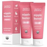 Organic Nipple Cream for Breastfeeding Mothers | Lanolin Free Nipple Butter, Safe for Nursing Moms & Babies | No Need to Wash Balm for Dry Skin & Breast Feeding, Breastfeeding Essentials, 2oz. (Pack of 2)