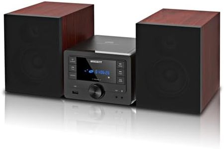 WISCENT Bluetooth Stereo System 40W for Home, CD Player with Wireless Streaming, MP3/USB/Audio in/FM Radio, Powerful Home Audio Sound System