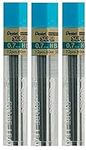 Pentel 0.7mm Size HB Shade Hardness Pencil Refill Replacement Spare Leads Hi Pollymer Super For Automatic & Mechanical Pencils (Pack Of 3 Tubes - 36 Pieces)