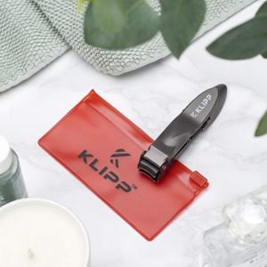 KLIPP Men’s Nail Clippers with Catcher – Heavy Duty, Ergonomic, Ziplock Pouch