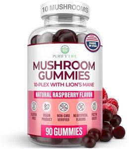 World's First Mushroom Complex Gummies - 10x Mushroom Supplement w Lions Mane (90 Chews 2500mg/serving) Nootropic Brain Supplement, Immune Support & Stress Relief - Replace Pills & Capsules