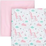 Tadpoles 2-Piece Unicorn Crib Sheets | Collection of 2 Fitted Crib Sheets | Made of 100% Brushed Microfiber Polyester | Soft, Smooth, Breathable & Durable | Ideal for Babies | White & Pink