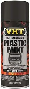 VHT Duplicolor ESP820007 Black High Temperature Plastic Paint, 11. Fluid_Ounces