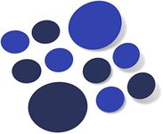 Blue/Navy Blue Vinyl Wall Stickers - 2 & 4 inch Circles (60 Decals)