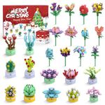 Advent Calendar 2024 Girls, 24 Pack Succulent & Bouquet Building Blocks for Kids, Christmas Countdown Calendar, Ideal Gift for 3 4 5-7 8-12 Boys and Girls