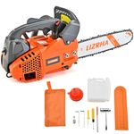 LIZRHA 25.4CC Gas Chainsaw 12 Inch Top Handle Chainsaw 1.2HP 2-Cycle Handheld Cordless Petrol Portable Gasoline Powered Chain Saw for Tree Wood Cutting Trimming Garden Tools