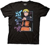 RIPPLEJUNCTION Ripple Junction Naruto: Shippuden Adult Unisex Naruto Kanji Frame Light Weight 100% Cotton Crew T-Shirt XX-Large Black