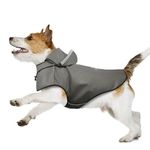 Waterproof Dog Raincoat for Puppies, Reflective Hooded Dog Rain Jacket Rain Coat, Lightweight Dog Rainwear Puppy Raincoat for Small Dogs with Hood/Adjustable Drawstring/Reflective Strip/Leash Hole, S