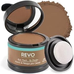 REVO Hairline Powder: Root & Hair Loss Touch Up, Instant Gray Cover, 48-Hour Powder for Thinning Hair, Men & Women, Adds Volume, Seamless Blend, Long-Lasting Coverage (Light Brown)