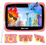 Blackview Kids Tablets Tab3Kids 7 inch Toddler Tablet Android 13, 4GB+32GB/TF 1TB, Parental Control, iKids APP Pre-Installed, Reading Mode,Tablets for Kids with Kid-Proof Case -Pink