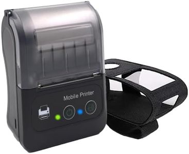 Shreyans (SRS583) 58mm Thermal Receipt Printer Portable Mini Wireless Bluetooth 2 inch Thermal USB Receipt Printer with 2600mAh Rechargeable Battery, Leather Pouch, Power Adapter, Type C Cable