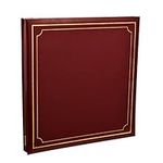 Arpan Extra-Large 32x26cm Self Adhesive Photo Album 24/Sheets 48/Sides Leather Look Padded Cover Post Bound - Red