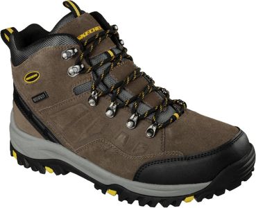 Skechers Men’s Relment Pelmo Hiking Boots, Khaki Suede – Size 10 UK