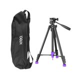 Kreo Stayble Pro Video Tripod, Foldable Aluminum Stand with 3-Way Pan Head, Non-Slip Rubber Feet, Flip Locks, Lightweight Tripod, Quick-Release Plate, Tripod for Photo & Video Shoots