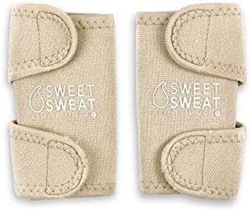 Sports Research Sweet Sweat Arm Trimmers for Men & Women | Increases Heat & Sweat Production to The Bicep Area | Includes Mesh Carrying Bag (Quartz, Medium)