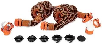 Camco RhinoEXTREME 21056 20-Foot Sewer Hose Kit for RVs with Tandem Holding Tanks - Ready-to-Use Kit - Includes 4-in-1 Adapter, Storage Caps and Swivel Wye Fitting