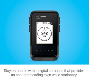 Garmin eTrex Solar Outdoor GPS Handheld – Solar Powered, Multi-GNSS, 2.2" Screen
