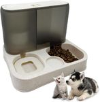 kathson cat feeder and water dispenser,automatic cat feeder and water,large Capacity cat food dispenser,all-in-One gravity feeder cat for Small Dogs Puppy Cats Pets