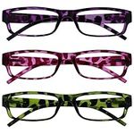 The Reading Glasses Company Purple Pink Green Lightweight Comfortable Readers Value 3 Pack Mens Womens RRR32-546 +2.00