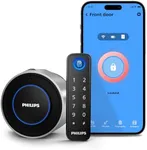 Philips 3000 Series WiFi Smart Retrofit Lock, Fingerprint Door Lock Fit Your Existing Deadbolt, Keyless Entry Door Lock, APP Remote Control, Auto-Lock,Lock Status Alert, Easy Installation,Silver