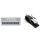 Yamaha EZ-300 Digital Keyboard - a Portable Learning Keyboard & M-Audio SP-2 - Universal Sustain Pedal with Piano Style Action, The Ideal Accessory for MIDI Keyboards, Digital Pianos