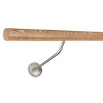 Treppen- und Geländerstudio Graber Ballet Barre - light Ash, diameter 42mm + 2 stainless steel wall brackets - 25 cm wall distance (140)