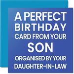 Funny Birthday Cards for Dad - Organised By - Joke Happy Birthday Card for Dad from Son Daughter, Rude Father Birthday Gifts, 145mm x 145mm Bday Greeting Cards Gift for Daddy Papa