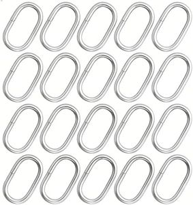 BIKICOCO 1-1/4'' Metal Oval Ring Buckle Loops Non Welded for Leather Purse Bags Handbag Straps, Silver - Pack of 20