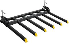 YITAMOTOR Clamp on Debris Forks Fits 60'' Bucket, 4000 lbs Heavy Duty Quick Attach Pallet Debris Fork for Tractor Loader Skid Steer