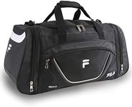Fila Acer Large Sport Duffel Bag, Black/White, One Size