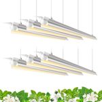 Barrina Grow Light, 252W(6 x 42W, 1400W Equivalent), Full Spectrum, LED Grow Light Strips, T8 Growing Lamp Fixture, Grow Shop Light, with ON/Off Switch, 6 Packs