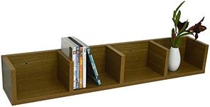 WATSONS VIRGO - 84 CD / 56 DVD/Blu-ray/Video Multimedia Wall Storage Shelf - Oak
