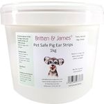 Britten & James Pig Ear Strips for Dogs (1kg tub). A 100% Natural Healthy Dog Chew Treat