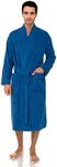 TowelSelections Mens Robe, 100% Cotton Terry Cloth Bathrobe, Spa Bath Robes for Men, Nebulas Blue, X-Small-Small