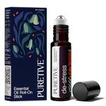 PURETIVE | De-Stress Plant Therapy Roll On | Stress Relief Roll on | 100% Therapeutic Essential Oil Roll On (10ML) | Instant Relief from Stress, Anxiety, Calms the mind | Aromatherapy