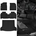 NQOQN Car Floor Mats All Weather Floor Mats for Cadillac Lyriq 2023 2024 2025 & Cargo Mat for Cadillac Lyriq Accessories All Season Guard Odorless Anti-Slip Floor Mats