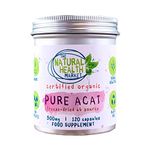 Pure Organic Acai Berry 500mg Capsules (120 Capsules) by The Natural Health Market • Certified Organic by The Soil Association • Vegan Capsules • Acai Berries Harvested in Brazil