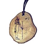 Isis Goddess Hieroglyph Symbol Egyptian Assyrian Car Air Freshener Scented Wooden Oil infused Scented Home Handmade Engraved Personalised