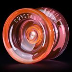 MAGICYOYO K2 Plus Professional Crystal Yoyo for Kids/Adults, Responsive/Beginners Yoyo with 6 Strings & Bearing Remover (Crystal Orange)
