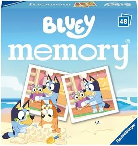 Ravensburger Bluey Mini Memory - Matching Picture Snap Pairs Game for Kids Age 3 Years and Up